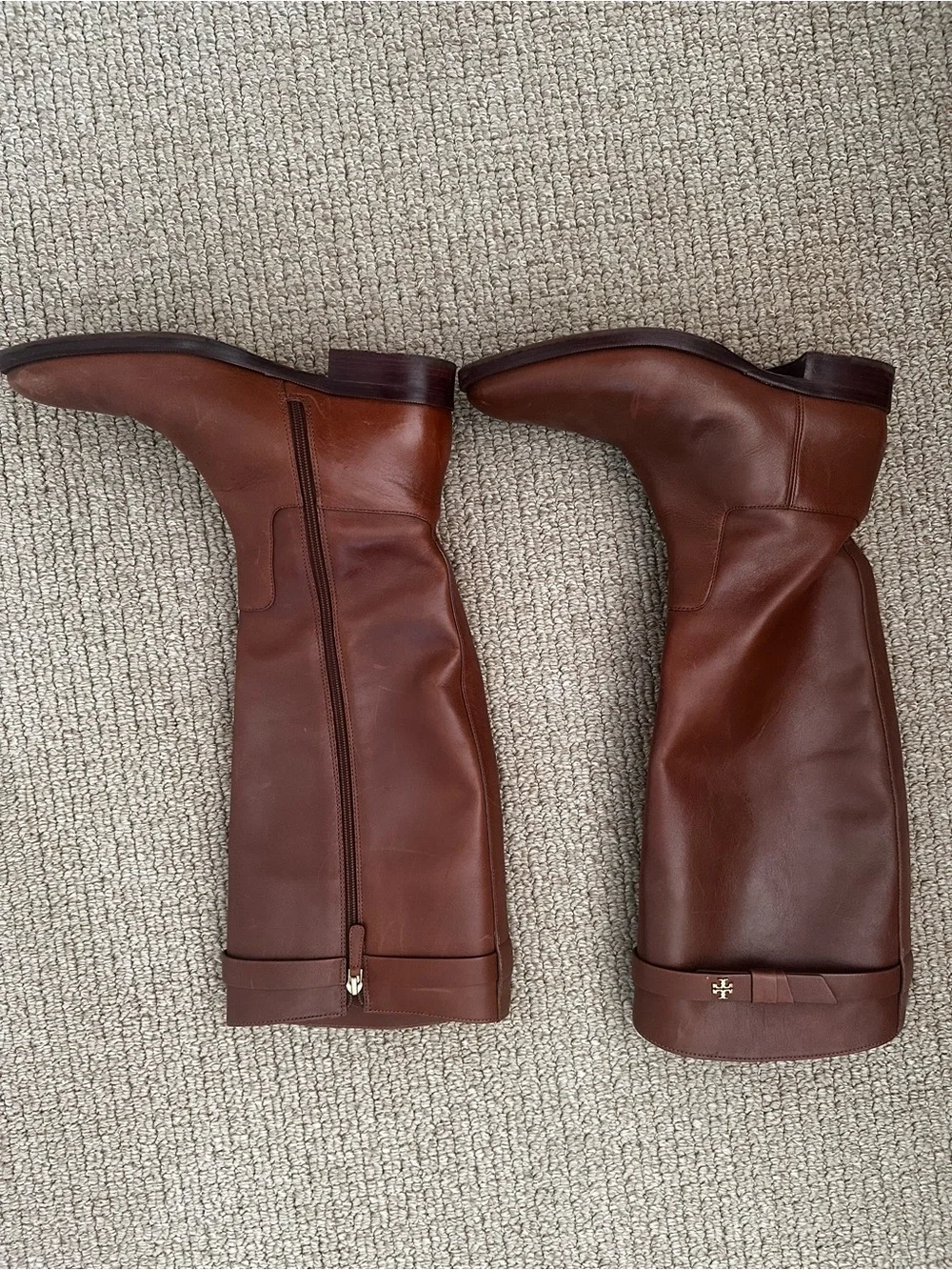 Tory Burch Chestnut Brown Leather Boot